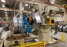 20000 lb. Perfecto #RD207224B, feedline, 24" x .030" straightener, 7-roll, 72" outside dimension, 20"-24" ID