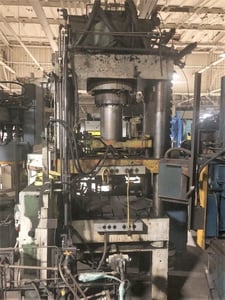 220 Ton, Rodgers, transfer compression molding press, 18 -24" stroke, 48" DL, 58" x36" bed, 1981