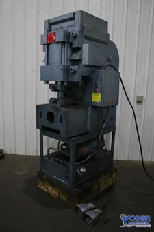150 Ton, Crosby #150, hydraulic swagging press, 4" stroke, 7" cylinder diameter, 7-1/2 HP, #74576