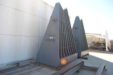 385 Ton, Steam turbine rotor stands, 143" floor to V, 155" OAH, 385 ton combined capacity