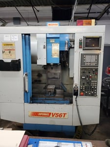 Supermax #V56T, drill & tap centers, 20 side mount tool changer, 22" X, 16" Y, 17.7" Z, 12k RPM, BT30, Fanuc
