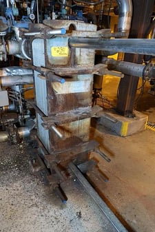 431 sq.ft., Superchanger #UX-216-HP-109, plate type heat exchanger, 100 psi, 1987