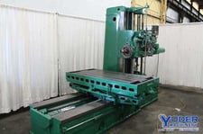 4" Giddings & Lewis #340-T, table type horizontal boring mill, 48" x74" tbl, #5MT, Newall C80 3-Axis digital
