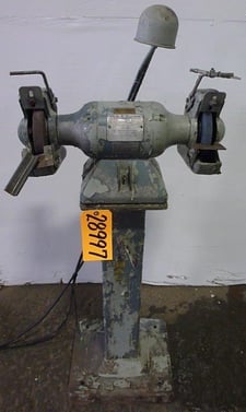 Baldor, double-end pedestal grinder, 6" wheel, 3600 RPM, 1/2 HP, adj spark breaker