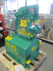 Image for NEW Uni-Hydro #45-14 Ironworker, 3" x3" x3/8" angle shear, 14" bar/plate capacity, 1-1/2" punch capacity