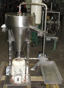 Meprotec, Stainless Steel, vertical coloid mill, 250 liter(66 gallon) mixing tank, 25 hp