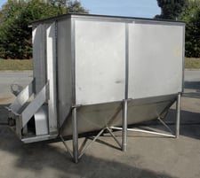 170 cu.ft. Walker, Ribbon Blender, 100 gallon, 316 Stainless Steel, 80" H, 6 Stainless Steel legs