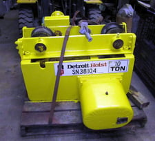 10 Ton, Detroit, pneumatic monorail hoist, serial #38104