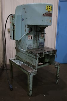 8 Ton, Denison #FC8C01A68C21A37, hydraulic C-frame press, 12" stroke, 7-1/2 HP, #74641