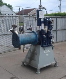 Eiger Machinery Eiger #AMB-40H-EXP, horizontal media mill, 40 HP, includes diaphragm pump & operating