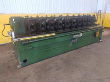 10 Stand, Tishken #10MW-2, rollformer press, 2" arbor, 8" roll space, 12" horizontal centers, 5.5"-8.5"
