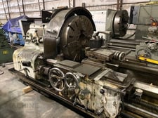 34" x 96" Axelson #32, engine lathe, 31" 4-Jaw chuck, chuck guard, quick change toolpost, thread dial, work