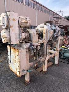 J.h. Day, 90 liter Stainless Steel jacketed turbulent mixer, 7 HP, center bottom discharge