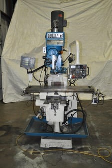 Image for Summit #EVS-550, vertical mill, 11" x52" table, 5 HP, 32" X, 16" Y, 22" Z, 80-3650 RPM variable speed, Fagor 3-Axis digital read out