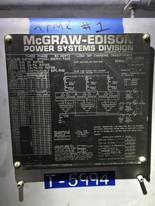 12000/16000/20000 kVA, 67000 Delta Primary, 12470/7200 Wye Secondary, MCGRAW EDISON, LTC Substation
