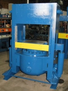 500 Ton, Bolling, hydraulic up-acting press, 20" x 17", 10" stroke, 17" daylight, slab-side
