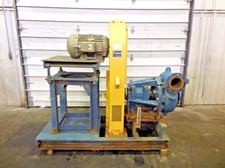 Metso #MM200-FHC-D, 8" x 6" slurry pump with 15 HP motor & frame, 1185 RPM, 460 V.