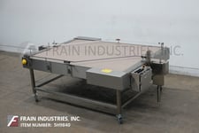Image for 4-1/2" W x 115" L Stainless Steel, table top belt accumulation conveyor, vari-speed