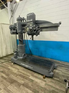 5' -11" Carlton #1A, radial arm drill, power clamp & elevation, 5 HP, #4MT, #72673