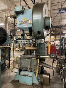 75 Ton, Minster #7, gap frame press, 3" stroke, 18" Shut Height, 3.5" slide adj., 1995