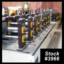 13 Stand, Yoder #M3, rollform line, 3.5" spindle diameter, 24" roll space, 24" horizontal center