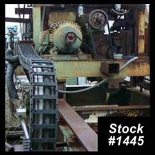 6" Turek & Heller, traveling abrasive saw, 13' chain drive, 2400 RPM, 20 HP