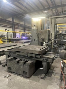 5" Wotan #B130, horizontal boring mill, rotary table, #50, rapid traverse, pendant Control, 1972, #15974