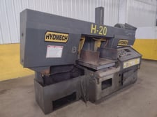 Image for 20" x 20" Hyd-Mech #H-20AC, automatic horizontal band saw, 22' 2" x2" x.05" blade, 27" diameter Wheel, programmable PLC Control, hydraulic vise, #15805