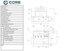 2000 KVA 13200 Delta Primary, 480Y/277 Secondary, Core, PAD, Recon (2 Available)