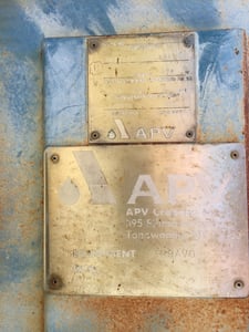 3900 sq.ft., APV, TR9AVO, plate heat exchanger, 150 psi @ 275&deg;F, 316 Stainless Steel