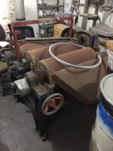 12" x 30" Ross, 3 roll-mill, Carbon Steel