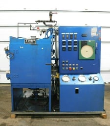 75 Ton, TMP vacuum press, 2 opening, 7" stroke, 18" x24" platen, 1.5 HP, 3000 psi, 208 V.