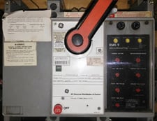 2000 Amps, General Electric, TP1616SSE1C, electrically operated, fixed, LSIG, Micro-Versa trip RMS-9