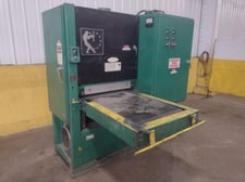 25" x 75" Timesavers #325-1, single drum, belt grinder & sander, 40 FPM, 18-25 FPM, pneumatic, #15796