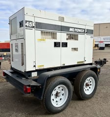 36 KW Multiquip #DCA45SSIU4, diesel, enclosure mounted on trailer, 5020 hours, #89078