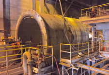 15' x 19' Nordberg, Ball Mill with 3000 HP motorw, wet grinding, overflow discharge, Farwick dual clutch