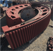 30' x 7' Allis-Chalmers, SAG Mill components with 4079 HP motor, 200 RPM, Lube Units