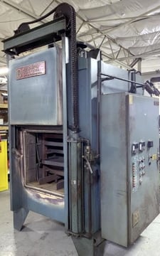 24" width x 36" D x 18" H Wisconsin #SDB-436-12G, batch temper gas-fired furnace, 1250 Degrees Fahrenheit