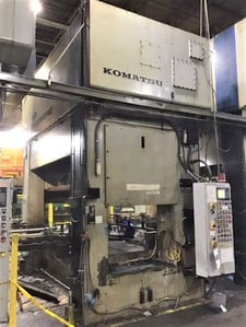 440 Ton, Komatsu #E2P-400, straight side double crank press, 24" stroke, 33" Shut Height, 118" x51" bed