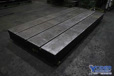61" x 143-1/2", Giddings & Lewis, T-slotted floor plate, cast iron construction, #74797