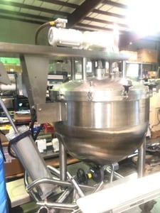 Image for 200 gallon Lee #200SSA5T, Stainless Steel mix kettle, side scrape agitator, lid, 1998