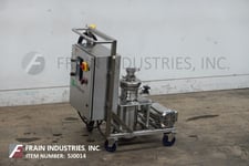 Tri-Clover #F2116, Stainless Steel tri-blender, variable speed control, mounted on Stainless Steel push cart