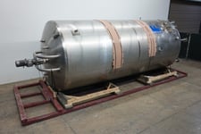6000 gallon Feldmeier #6000, 316L Stainless Steel ammonia jacketed mix tank, dome top, sloped bottom, 96" ID
