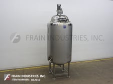 600 gallon Feldmeier #EPC60048FS, 304 Stainless Steel jacketed process tank, 48" ID x 80" straight wall, dome
