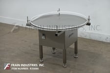 Accutek #48A, 48" diameter, Stainless Steel, rotary disc accumulator, variable speed dial, adjustable side