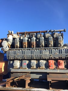 2723 HP @ 1000 RPM, Waukesha #12V-AT25GL, Used Engine Core S/N C- 11284/1