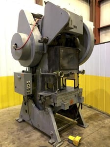 80 Ton, South Bend #OBI-90, Back Gauge OBI punch press, 4" stroke, 15.5" Shut Height, 3.5" adj., 35" x24"