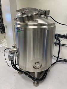 140 gallon Solinox, Stainless Steel pharma grade agitated process vessel, 85 psi, 2016