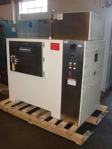 24" width x 15" H x 24" L Grieve #CLA-500, class 100 clean room, Stainless interior, HEPA filters, 500°F