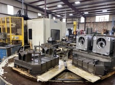 Cincinnati #T-30, horizontal machining center, 40" X, 40" Y, 42" Z, 5000 RPM, CT50, Fanuc upgrade, coolant